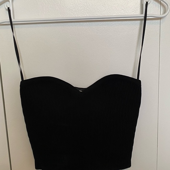 Aritzia Black Fitted Sleeveless Bustier Camisole - Picture 1 of 2